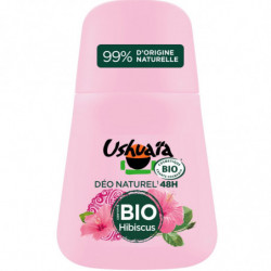 LOT DE 4 - USHUAIA - Déodorant Bille Bio 48h Hibiscus - bille de 50 ml