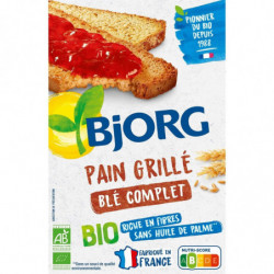 LOT DE 4 - BJORG - Pain grillé blé Complet bio - boite de 250 g