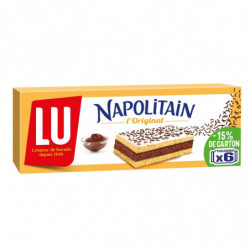 LOT DE 6 - LU - Napolitain L'Original Gâteaux au chocolat - boîte de 6 sachets - 180 g