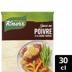 KNORR - Sauce Poivre Crème Fraîche - brique de 30 cl