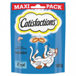 LOT DE 4 - CATISFACTIONS - Friandise pour chat au Saumon - sachet de 180 g