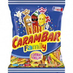 LOT DE 4 - CARAMBAR - Family Bonbons parfums assortis - sachet de 450 g