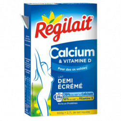 LOT DE 4 - REGILAIT - Calcium - Lait en poudre demi-écrémé - boite de 300 g