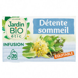 LOT DE 3 - JARDIN BIO ETIC - Infusion Détente Sommeil Bio - boîte de 20 sachets