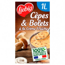 LOT DE 4 - LIEBIG - Velouté De Cèpes Et Bolets À La Crème Fraîche -  brique de 1 l