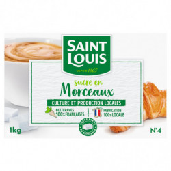 LOT DE 4 - SAINT LOUIS - Sucre morceaux dominos n°4 - paquet de 1 kg