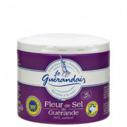LOT DE 2 - LE GUERANDAIS - Fleur de sel de guérande - pot violet de 125g