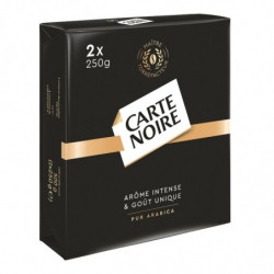 LOT DE 6 - CARTE NOIRE - Café moulu Pur Arabica - pack de 2 paquets de 250 g