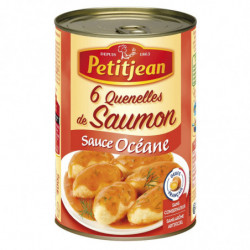LOT DE 4 - PETITJEAN - Quenelles de saumon sauce océane  - boite de 400 g