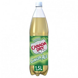 LOT DE 6 - CANADA DRY - Soda Ginger Ale saveur gingembre - bouteille de 1.5 l