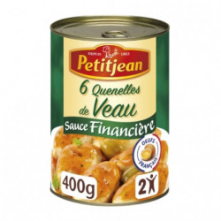 PETITJEAN - Quenelles veau au naturel - boite de 400 g