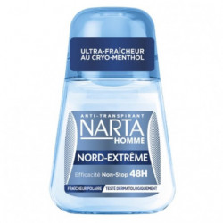 LOT DE 4 - NARTA - Nord-Extrême Déodorant Anti Transpirant Homme 48h - roll-on de 50 ml