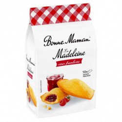 LOT DE 4 - BONNE MAMAN - Madeleines cur Framboise - paquet de 300 g