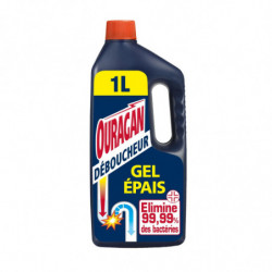 OURAGAN -  Déboucheur 15mn Gel Épais Canalisations - flacon de 1 L