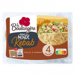 LA BOULANGERE  Pains Kebab  paquet de 4 pains kebab (320 g)