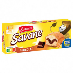 LOT DE 4 - BROSSARD - Savane Chocolat Gâteaux marbrés - boite de 7 sachets de 30 g