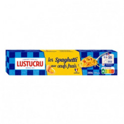 LOT DE 4 - LUSTUCRU - Pâtes Aux Oeufs Frais Spaghetti Longs - boite de 250 g