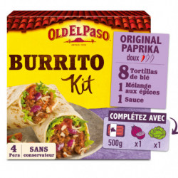 LOT DE 3 - OLD EL PASO - Kit Burritos Original Paprika Doux - 510 g