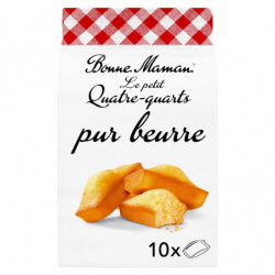 LOT DE 4 - BONNE MAMAN - Gâteaux quatre-quarts pur beurre - sachet de 300 g