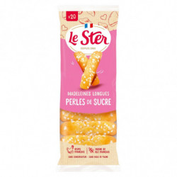 LOT DE 4 - LE STER - Madeleines Longues Perles de sucre - paquet de 20 Madeleines - 250 g