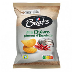 LOT DE 2 - BRET'S - Chips au Chèvre Piment d'Espelette - paquet de 125 g