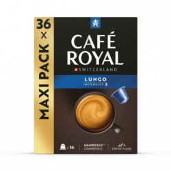 CAFE ROYAL - Lungo Café capsules Compatibles Nespresso - boite de 36 capsules