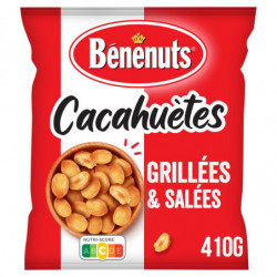 LOT DE 4 - BENENUTS - Cacahuètes grillées et salées - sachet de 410 g