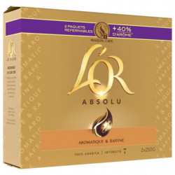 L'OR - Café Moulu Absolu - paquet de 2 x 250 g