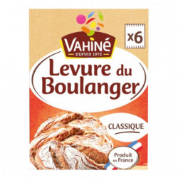 LOT DE 4 - VAHINE - Levure du boulanger traditionnelle - paquet de 6 sachets de 8 g