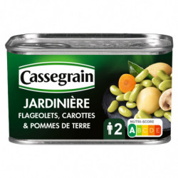 LOT DE 4 - CASSEGRAIN - Jardinière de flageolets carottes et pommes de terre - la boîte de 265 g