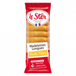 LOT DE 4 - LE STER - Madeleines Longues Nature - paquet de 20 Madeleines - 250 g