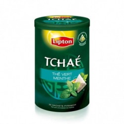 LOT DE 3 - LIPTON - Tchaé Thé vert Menthe - boite de 25 sachets - 50 g