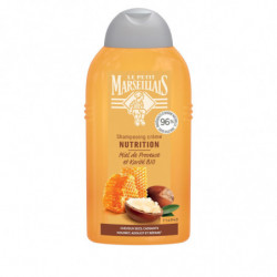 LOT DE 3 - LE PETIT MARSEILLAIS - Nutrition Miel Karité Shampooing Cheveux Secs - flacon de 250 ml