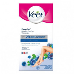 VEET - Bandes de cire froide Corps Et Jambes Peaux Sensibles - boite de 40 bandes