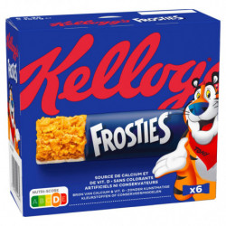 LOT DE 4 - KELLOGG'S - FROSTIES Barres céréalières au lait - paquet de 6 x 25 g