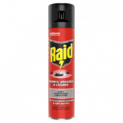 LOT DE 4 - RAID - Insecticide Fourmis Araignées Cafards - spray de 400 ml