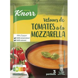 LOT DE 10 - KNORR - Soupe Déshydratée Velours Tomates Mozzarella - 96 g
