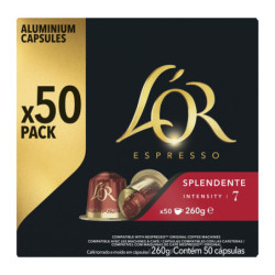 L'OR - Splendente Intensité 7 - boite de 50 capsules de café compatibles Nespresso