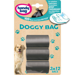 HANDY BAG - Sacs Poubelle Doggy Bag - paquet de 3 Rouleaux de 12 Sacs