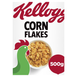 LOT DE 4 - KELLOGG'S - Céréales Corn flakes Nature - boîte de 500 g