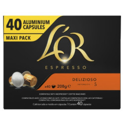 L'OR - Delizioso café compatibles avec les machines à café Nespresso - paquet de 40 capsules
