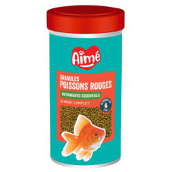 LOT DE 3 - AIME - Granules Alimentation Poisson Rouge - pot de 50 g / 100 ml