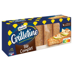 LOT DE 4 - PASQUIER - Grilletine Blé Complet - boite de 242 g