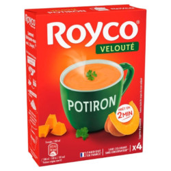 LOT DE 4 - ROYCO - Soupe Minute Soup Velouté De Potiron déshydratée - boite de 80 g