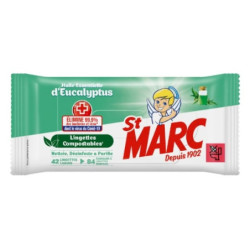 LOT DE 3 - ST MARC - Lingettes Multi-Surfaces Eucalyptus Biodégradable  - le paquet de 42
