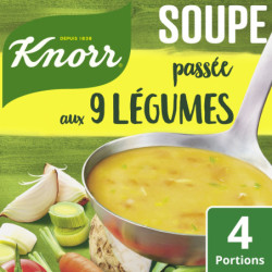 LOT DE 3 - KNORR -Soupe passée aux 9 Légumes Soupe déshydratée - sachet de 105 g