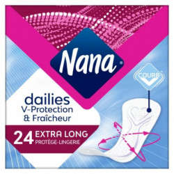 LOT DE 4 - NANA - Dailies Fraicheur Extra Long- 24 Protèges-slips