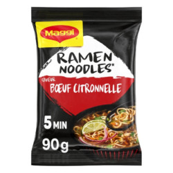 MAGGI - Ramen Noodles Saveur Buf Citronnelle - le sachet de 90 g