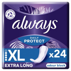 LOT DE 2 - ALWAYS - Dailies Extra Protect Long Plus Fraîcheur Protection - 24 protège-slips