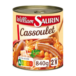 LOT DE 4 - WILLIAM SAURIN - Cassoulet mitonné - boite de 840 g